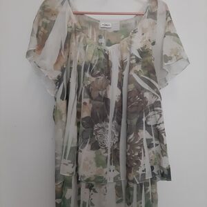 Cato Multicolor Floral Chiffon Blouse